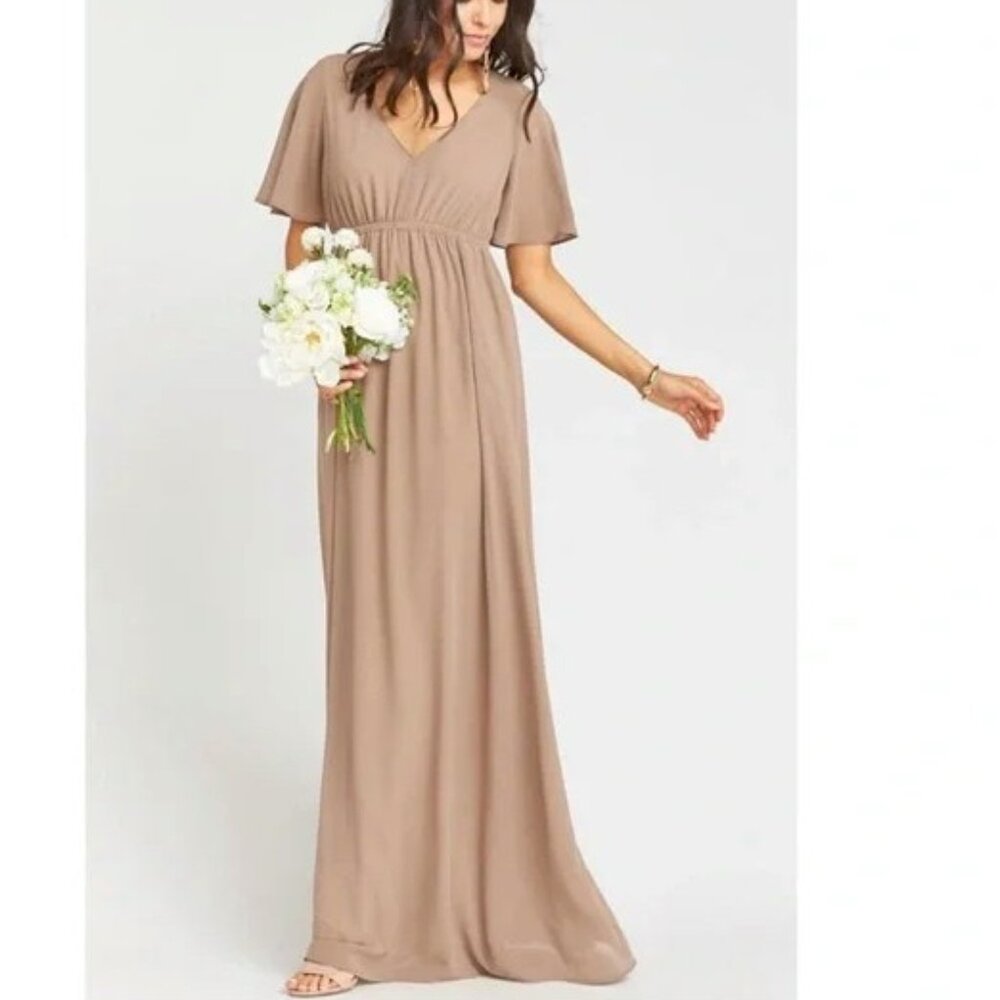 Show Me Your Mumu Emily Empire Maxi Dress in Dune Tan Size XXS New with tags NWT